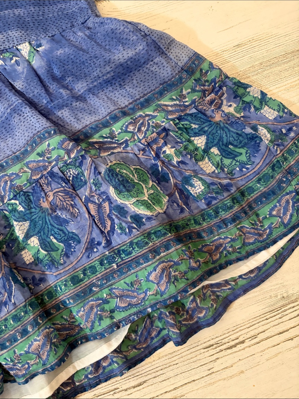 Bell Bohemian Blue Floral V-Neck Mini Dress - Picture 4 of 9